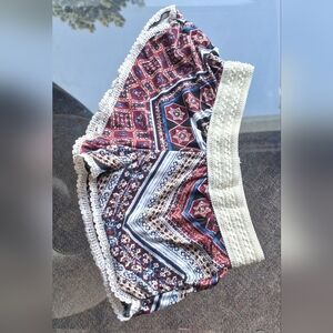 BoHo Lace Multicolor Patterned Soft Women Shorts